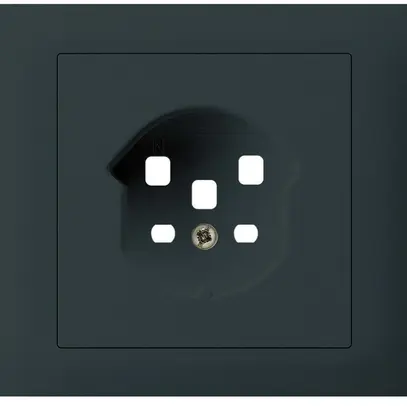 Kit frontal INC Hager kallysto pour prise G3 1×T25 cadre enfichable noir 