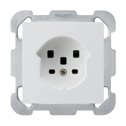 Prise ENC HA kallysto type 25 avec bornes enfichables blanc 