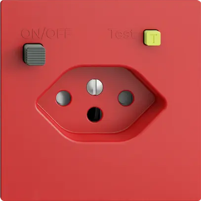 Presa INC EDIZIOdue T13 FI 30mA F, shutter berry 