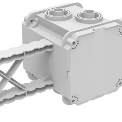 Boîtier ENC Spotbox UP1, 1×1, avec ailettes, gris 