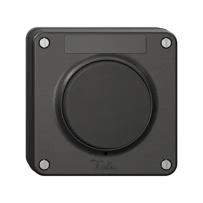 Contact à poussoir de sonnerie NUP NEVO a.étiquette, 16A, 230 VAC, noir 