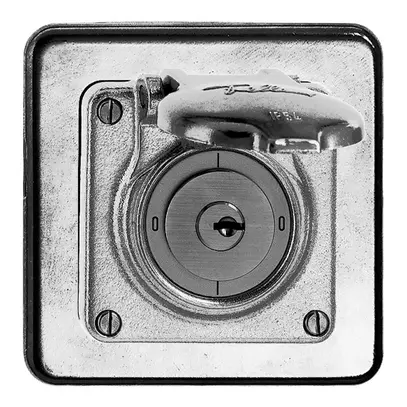 Interrupteur rotatif ENC mouillé 0/1L Al poli, a. serrure de sûreté 