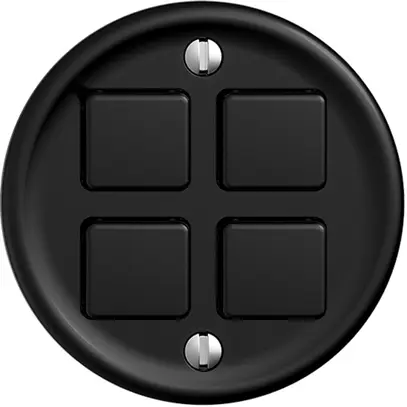 Kit di copertura STANDARDdue per 4×tasto Ø50mm, senza marquaggio, nero 