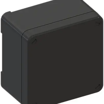 Abzweigdose AGRO 105×105×65mm leer PPO schwarz, IP65 