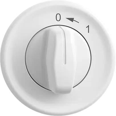 Contact pivotant ENC 0<-1/2P STANDARDdue blanc, avec manette 