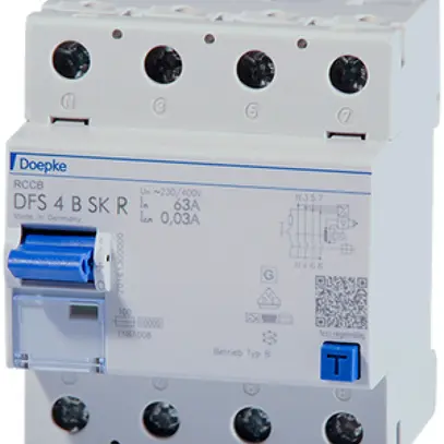 Interrupteur différentiel Doepke 80A 300mA 4L type B SK S sensible tous courants 