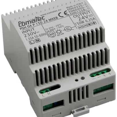 Alimentation AMD Comatec PSH04, IN: 230VAC, OUT: 24VDC/150W, stabilisé, 4UM 