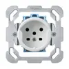 Prise ENC HA basico type 15 a.plaque de fixation a.bornes enfichables blanc 
