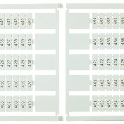Etichetta di marcaggio 6×9mm 10×11…20, 5 carte da 100 