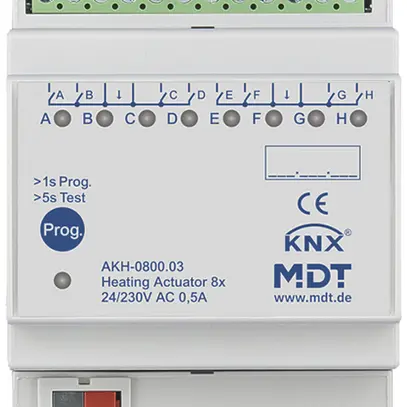 Attuatore riscaldamento KNX AMD MDT AKH-0800.03 8-can 0.5A 24…230V 4UM 