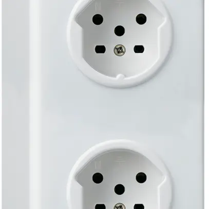 AP-Kombination 2×1 basico 2×Typ 15 mit Schraubklemmen weiss 