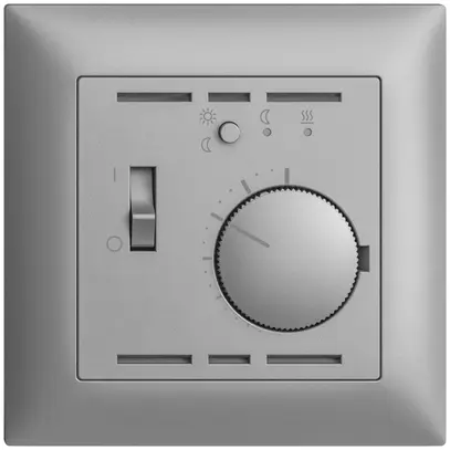 UP-Raumthermostat EDIZIOdue silver mit Fühler und Timer 