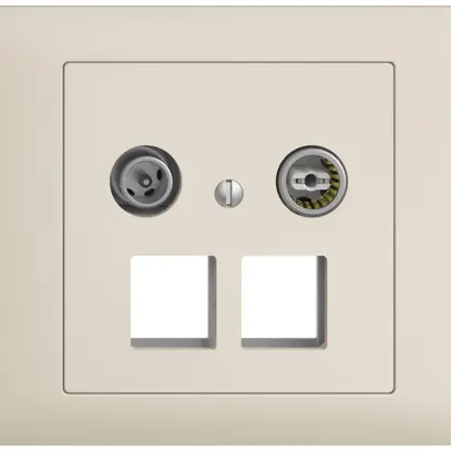 Presa multimedia 15dB INS Edue BKE, presa di passaggio, per 2×RJ45 Keystone, cr 