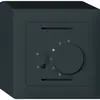 Thermostat AP Hager kallysto, avec interrupteur chauffage/refroidissement, noir 