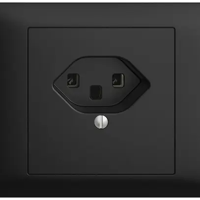 Prise INC EDIZIOdue T23 16A noir bornes à vis 