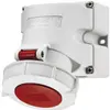 Wandsteckdose CEE 16A 5P 6h 400V rot IP67 Mennekes TwinCONT 