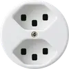 Insert pour prise basico 2×type 23 blanc avec bornes enfichables 