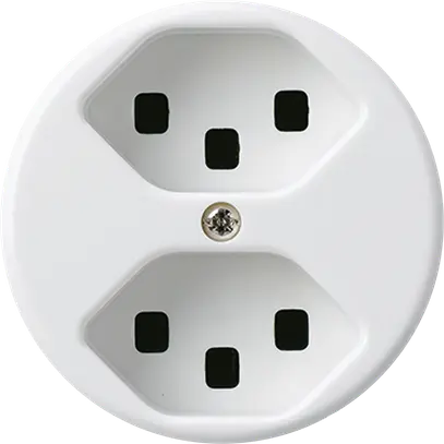 Insert pour prise basico 2×type 23 blanc avec bornes enfichables 