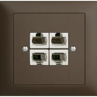 Presa INS 4×RJ45/u 4P sep.EDIZIOdue coffee ITplus 