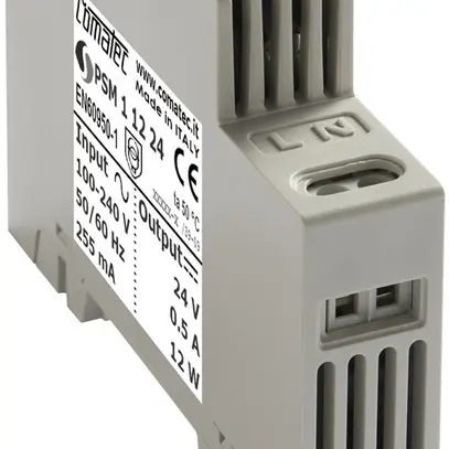 Alimentazione AMD Comatec PSM1, IN: 100…240VAC, OUT: 24VDC/12W, stabilizz. 1UM 