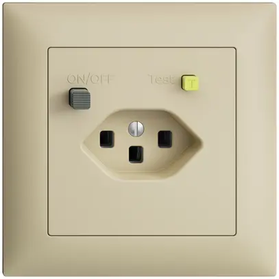 Presa INC EDIZIOdue T23 FI 30mA FMI, vanille 