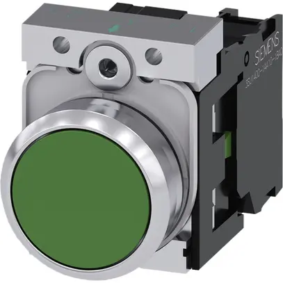 Contatto pulsante Siemens SIRIUS ACT supporto 1Ch verde metallo lucido 
