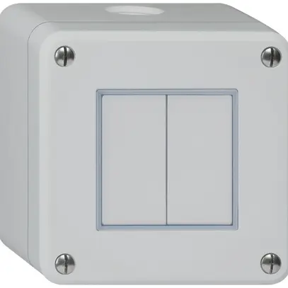 Interrupteur AP robusto IP55 schéma 3/contact à poussoir gris 