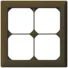 Cadre de recouvrement ENC kallysto.line 2×2 brun 152×152mm 
