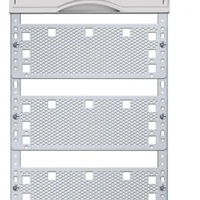 Panneau Media ABB, a.2 rangées DIN, hauteur pose 2, 6 rangées, p. distributeur 