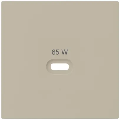 Placca frontale Hager kallysto, per presa di ricarica USB tipo C, beige 