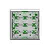 KNX-Funktionseinsatz RGB, mit Temperaturfühler 1…4-fach EDIZIOdue silver mit LED 