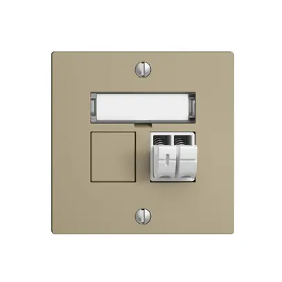 Prise audio Push Type EDIZIOdue F, 1×, kit d'inscription, sand 