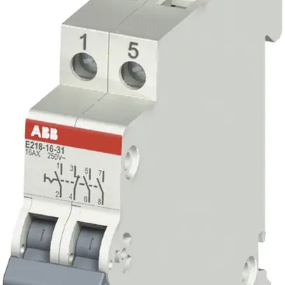 Commutatore di comando AMD E218, 16A/250V 4L 3Ch+1R, 1UM, "I-II" 