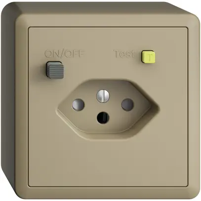 AP-Steckdose EDIZIOdue T13 FI 30mA shutter, sand 