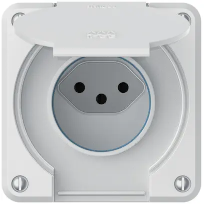 Prise ENC robusto 1×type 13 IP55 blanc 