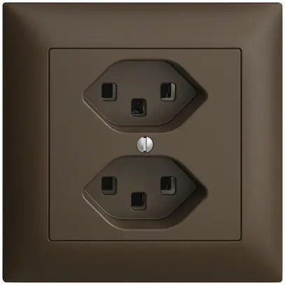 Prise ENC 2×T23 16A EDIZIOdue coffee, avec bornes enf. 