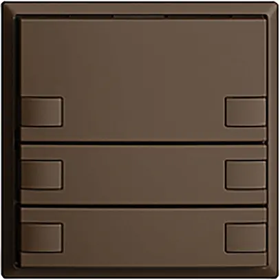 Poussoir ENC KNX 6× EDIZIOdue coffee RGB sans LED 