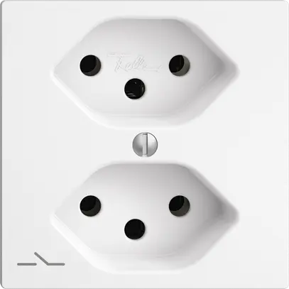 Presa INC EDIZIOdue 2×T13 bianco 1×S con shutter 