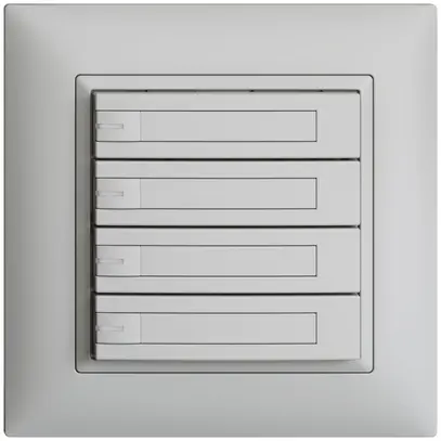 Pulsante INC KNX 4×EDIZIOdue grigio chiaro RGB con LED con inserto carta 