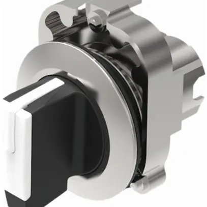 Interruttore rotat. INS EAO45 0-fissa bianco anello grigio sab.p 