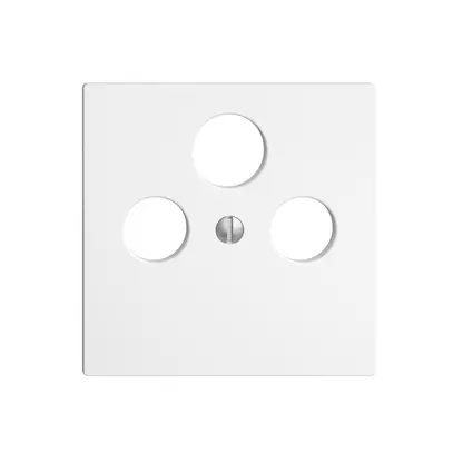 Placca frontale EDIZIOdue bianco per presa di antenna per SAT 