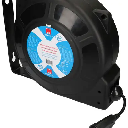 Automatik-Kabelaufroller MAX HAURI 1×T13 3×1mm² 20m schwarz 