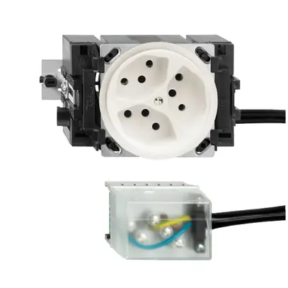 Prise INC FH 3×T13 L1 blanc 53mm, pour câble plat Powerbus 