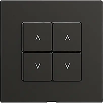 Station secondaire 2K/4T pour interrupteur stores Edue Wiser noir 