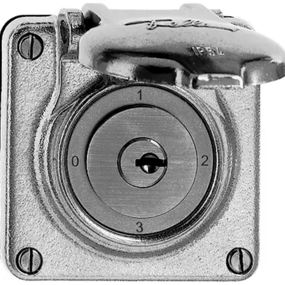 Interrupteur rotatif INC mouillé 5/2L Al poli, a. serr. de sûr. 