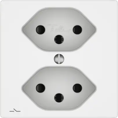 Prise EDIZIO.liv SNAPFIX® 2×T13 1×S avec shutter bc 