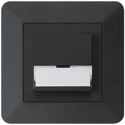 Tasto di suoneria INC A/1L kallysto.trend nero con porta-etichetta 37×15mm 