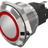 Tasto a pulsante luminoso EAO 82 1COM 24V raccordo spina piat.Ø22mm cliccato ro 