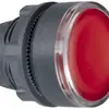 Poussoir Schneider Electric plat rouge 