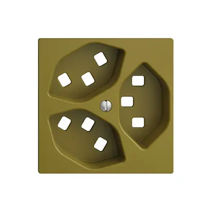 Kit frontale EDIZIOdue olive 60×60mm 3×T23 